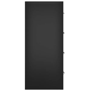 Συρταριέρα με 4 Συρτάρια Μαύρη 60 x 30,5 x 71 εκ.