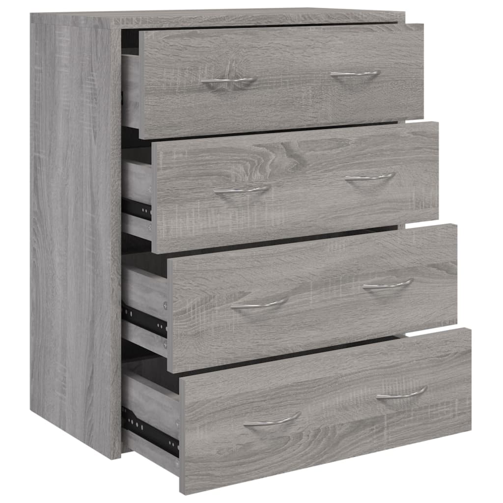 Συρταριέρα με 4 Συρτάρια Γκρι Sonoma 60 x 30,5 x 71 εκ. - Pakobazaar