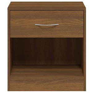Κομοδίνα με Συρτάρι 2 τεμ. Καφέ Δρυς