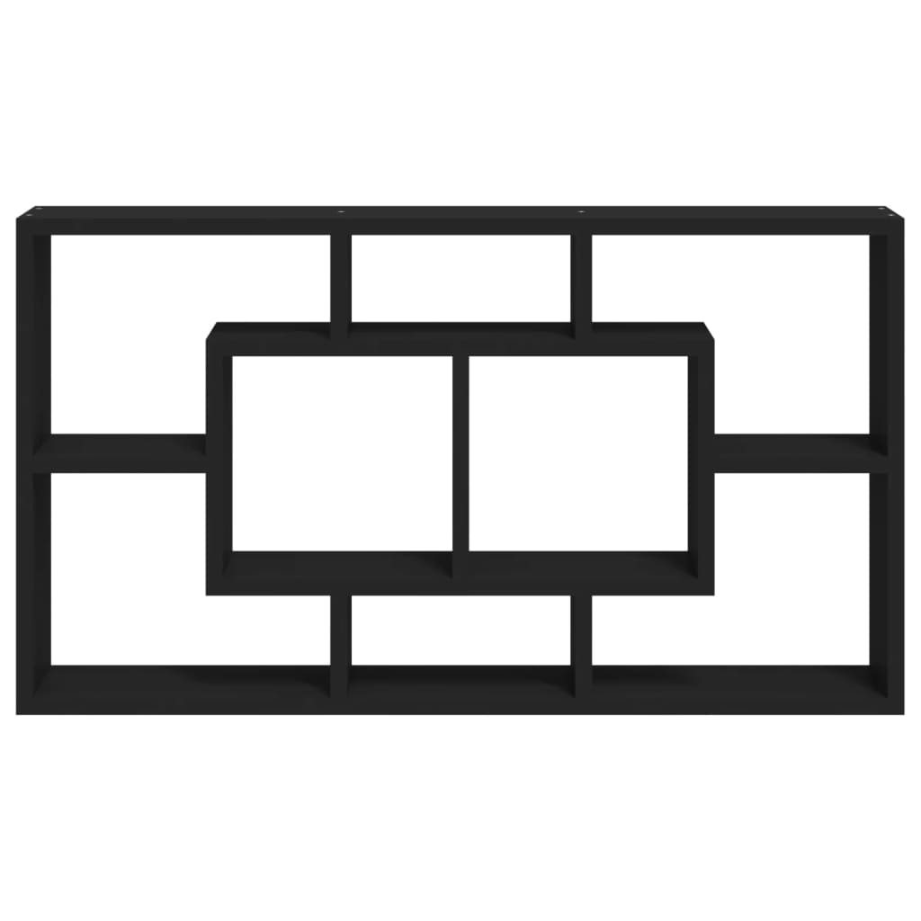 Ραφιέρα Τοίχου 8 Τμημάτων Μαύρη