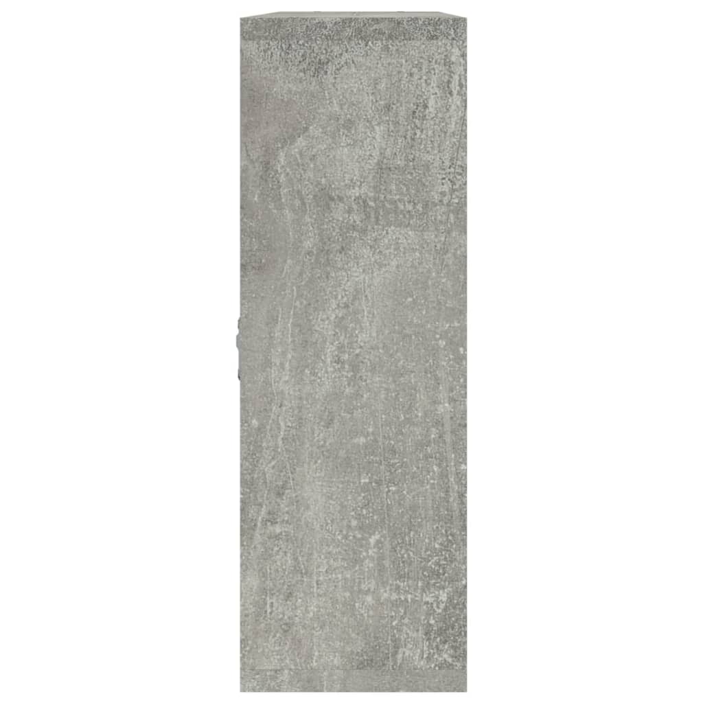 Ραφιέρα Τοίχου 8 Τμημάτων Γκρι Σκυροδέματος