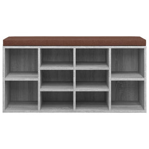 Παπουτσοθήκη Γκρι Sonoma 103x30x48 εκ. από Επεξεργασμένο Ξύλο