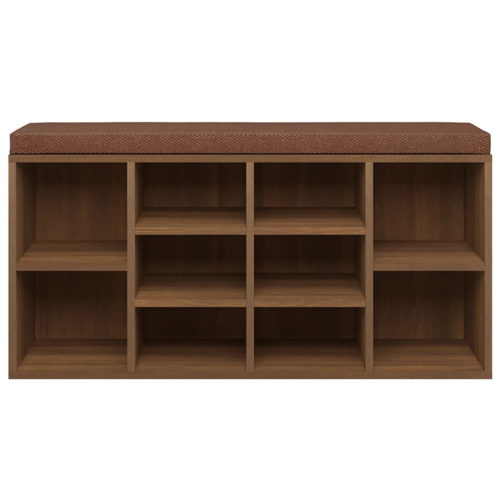 Παπουτσοθήκη Καφέ Δρυς 103x30x48 εκ. από Επεξεργασμένο Ξύλο