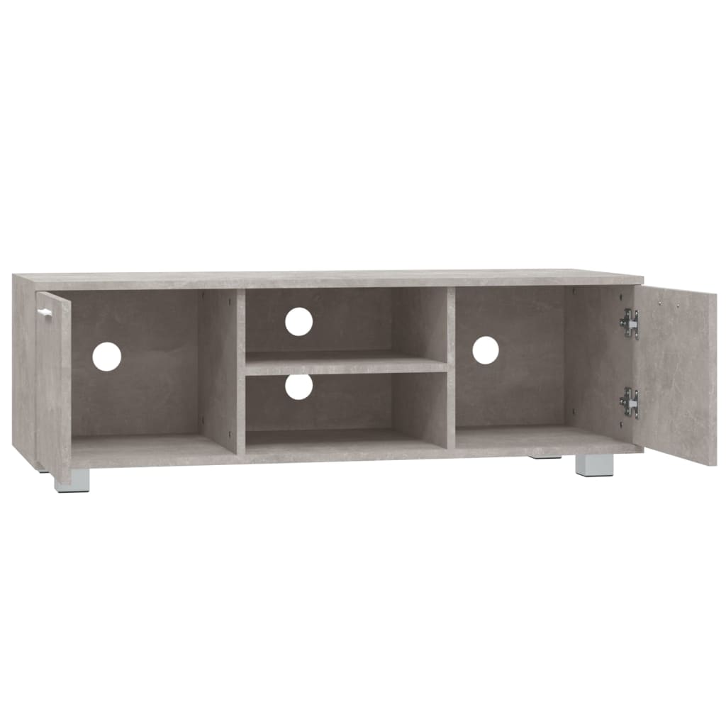 Έπιπλο Τηλεόρασης Γκρι Σκυροδέματος 120x40,5x35 εκ. Επεξ. Ξύλο