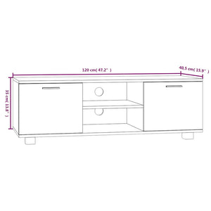 Έπιπλο Τηλεόρασης Καπνιστή Δρυς 120x40,5x35 εκ. Επεξ. Ξύλο