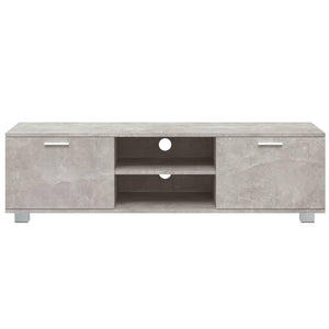 Έπιπλο Τηλεόρασης Γκρι Σκυροδέματος 140x40,5x35 εκ. Επεξ. Ξύλο
