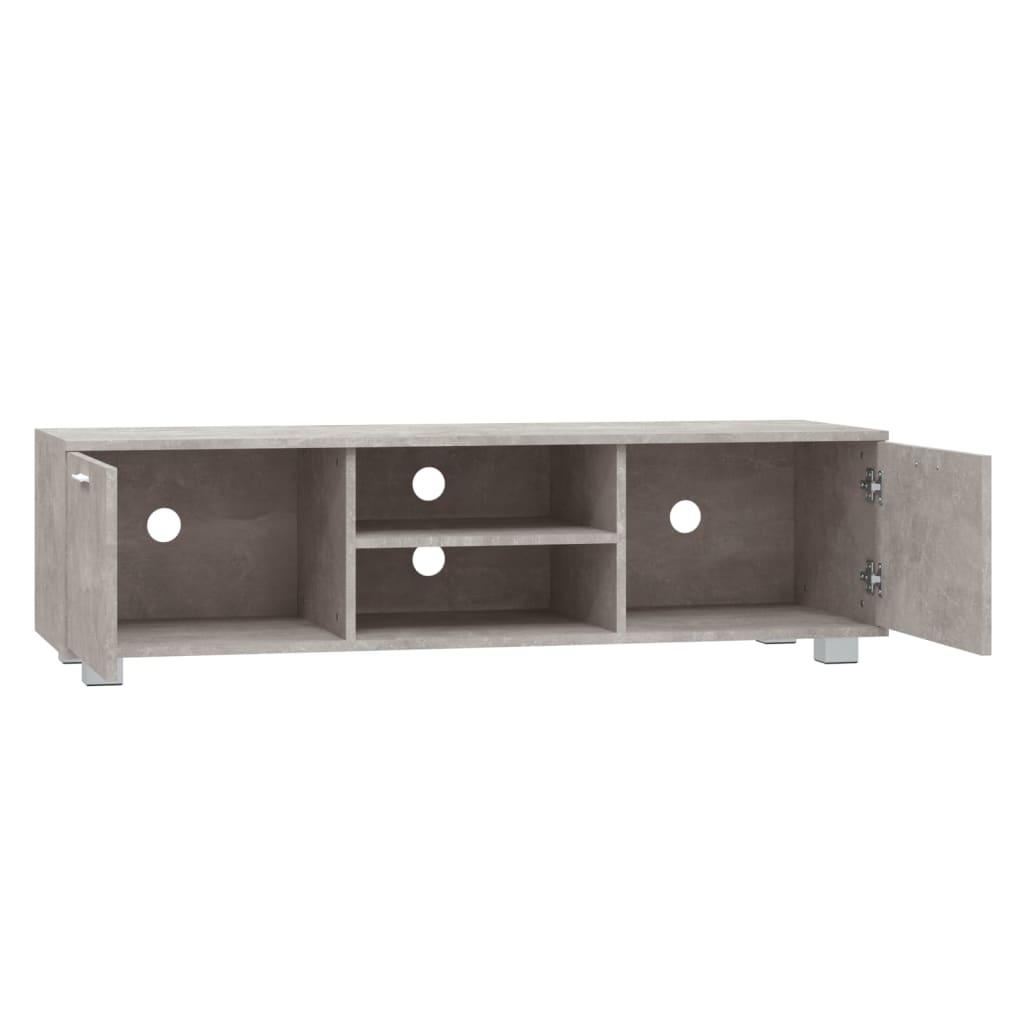 Έπιπλο Τηλεόρασης Γκρι Σκυροδέματος 140x40,5x35 εκ. Επεξ. Ξύλο