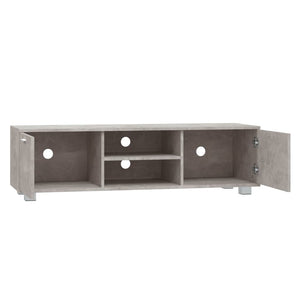 Έπιπλο Τηλεόρασης Γκρι Σκυροδέματος 140x40,5x35 εκ. Επεξ. Ξύλο