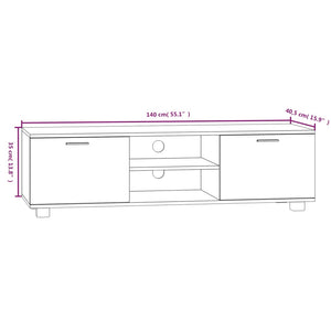 Έπιπλο Τηλεόρασης Καπνιστή Δρυς 140x40,5x35 εκ. Επεξ. Ξύλο
