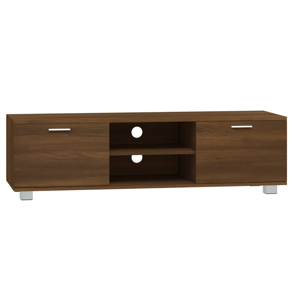 Έπιπλο Τηλεόρασης Καφέ Δρυς 140x40,5x35 εκ. Επεξεργ. Ξύλο - Pakobazaar