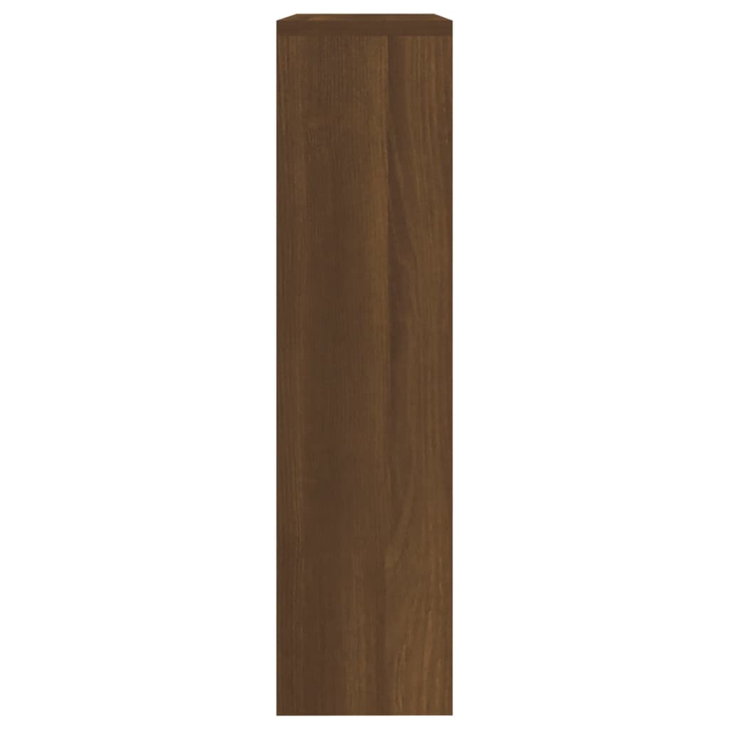 Παπουτσοθήκη με Καθρέφτη 2 Επιπέδων Καφέ Δρυς 63 x 17 x 67 εκ. - Pakobazaar