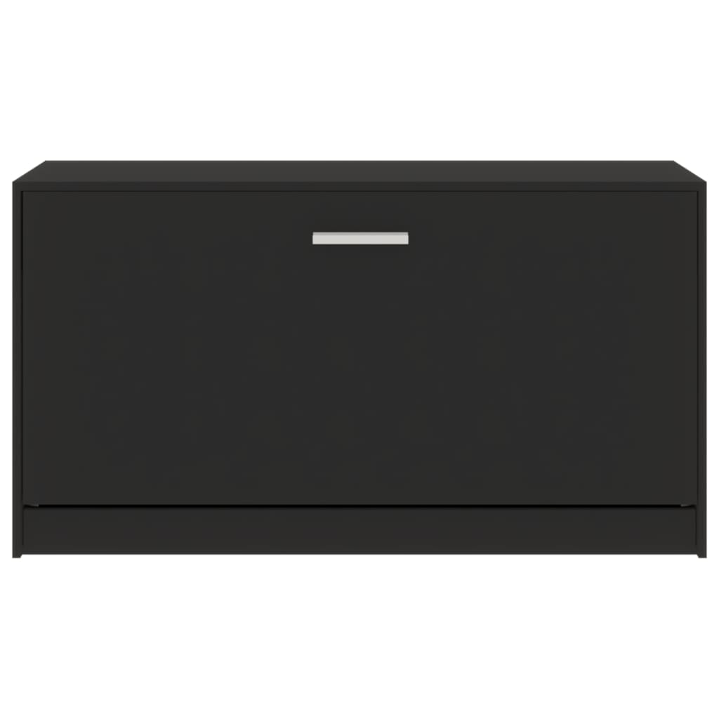 Πάγκος Παπουτσιών Μαύρος 80x24x45 εκ. από Τεχνητό Ξύλο - Pakobazaar