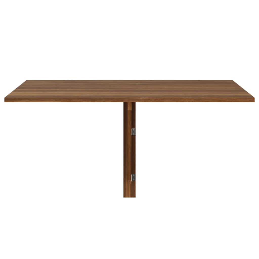 Τραπέζι Τοίχου Πτυσσόμενο Καφέ Δρυς 100x60x56 εκ. Επεξ. Ξύλο - Pakobazaar