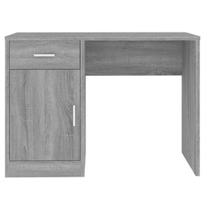 Γραφείο με Συρτάρι & Ντουλάπι Γκρι Sonoma 100x40x73 εκ. Επ.Ξύλο