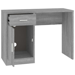 Γραφείο με Συρτάρι & Ντουλάπι Γκρι Sonoma 100x40x73 εκ. Επ.Ξύλο