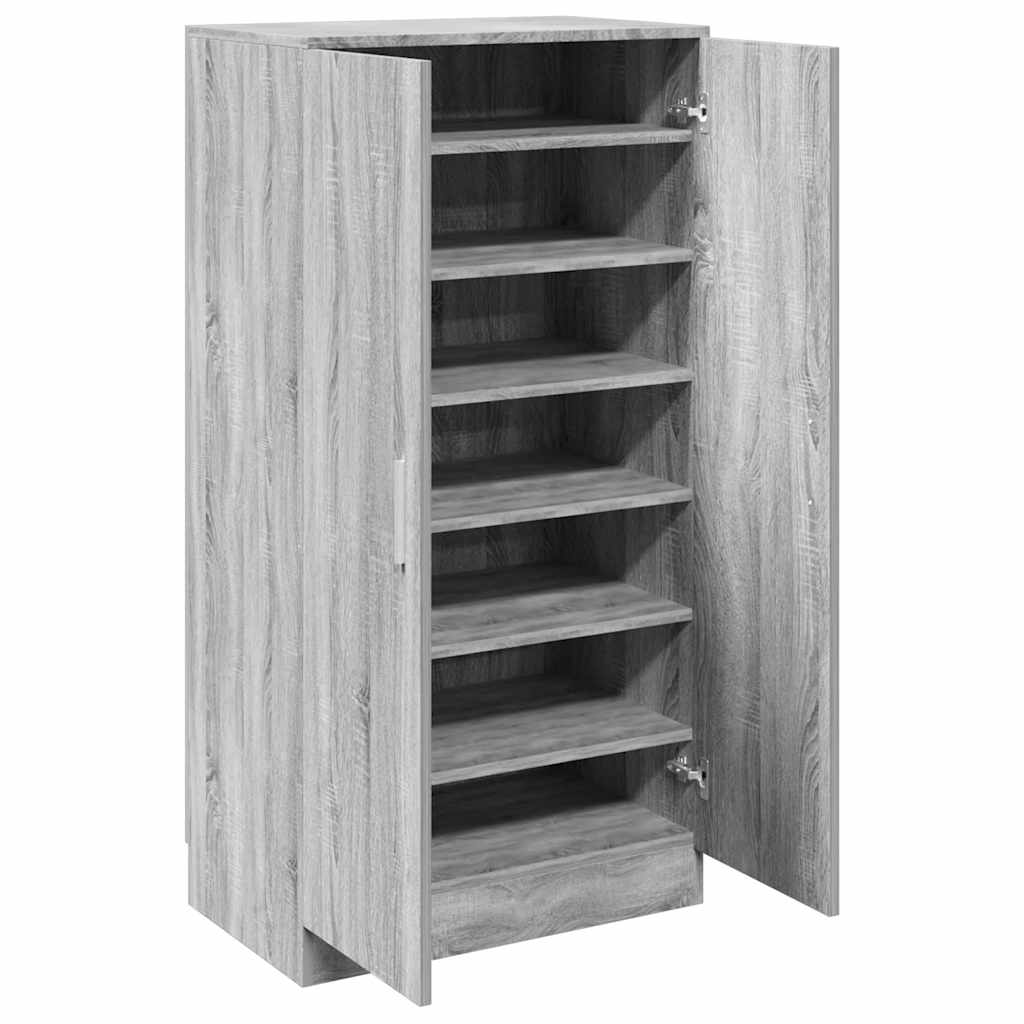 Παπουτσοθήκη Γκρι Sonoma 55x35x108 εκ. από Επεξεργασμένο Ξύλο