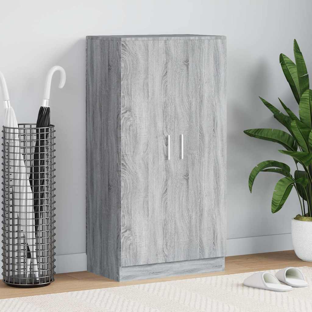 Παπουτσοθήκη Γκρι Sonoma 55x35x108 εκ. από Επεξεργασμένο Ξύλο