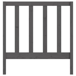 Κεφαλάρι Κρεβατιού Γκρι 96 x 4 x 100 εκ. από Μασίφ Ξύλο Πεύκου