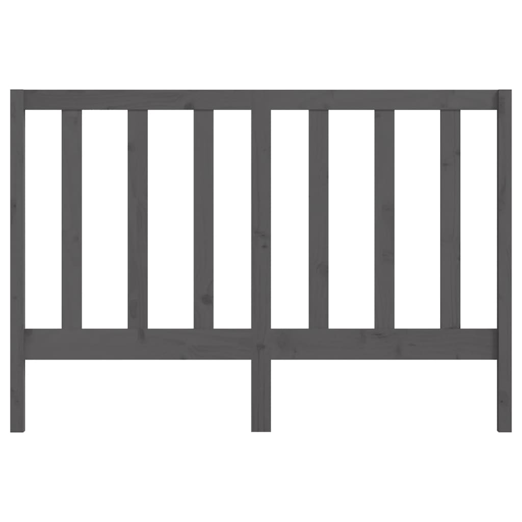 Κεφαλάρι Κρεβατιού Γκρι 166 x 4 x 100 εκ. από Μασίφ Ξύλο Πεύκου