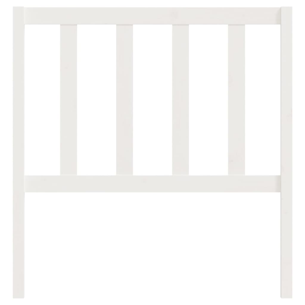 Κεφαλάρι Κρεβατιού Λευκό 81 x 4 x 100 εκ. από Μασίφ Ξύλο Πεύκου