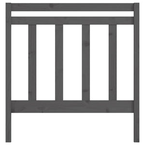 Κεφαλάρι Κρεβατιού Γκρι 81 x 4 x 100 εκ. από Μασίφ Ξύλο Πεύκου - Pakobazaar