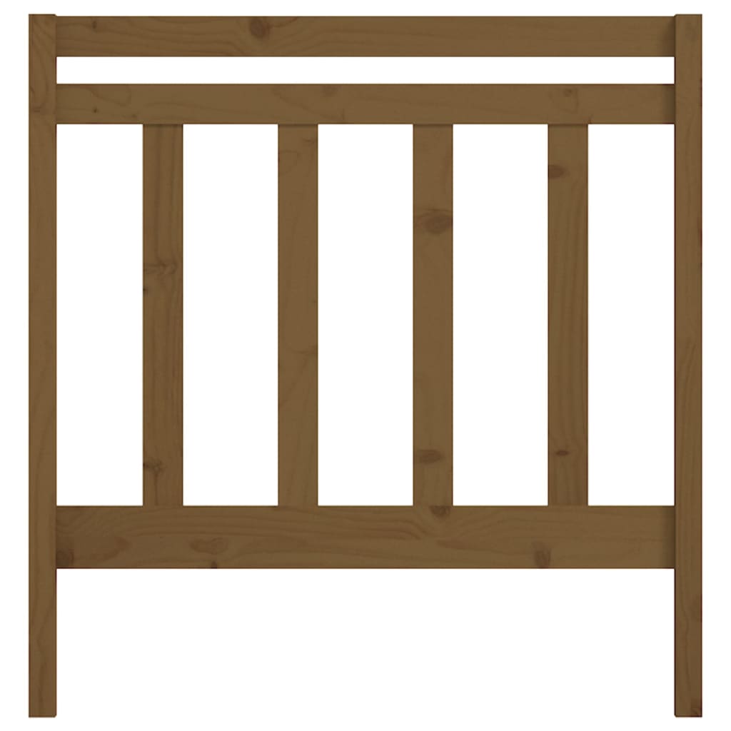 Κεφαλάρι Κρεβατιού Καφέ Μελί 106x4x100 εκ. Μασίφ Ξύλο Πεύκου - Pakobazaar