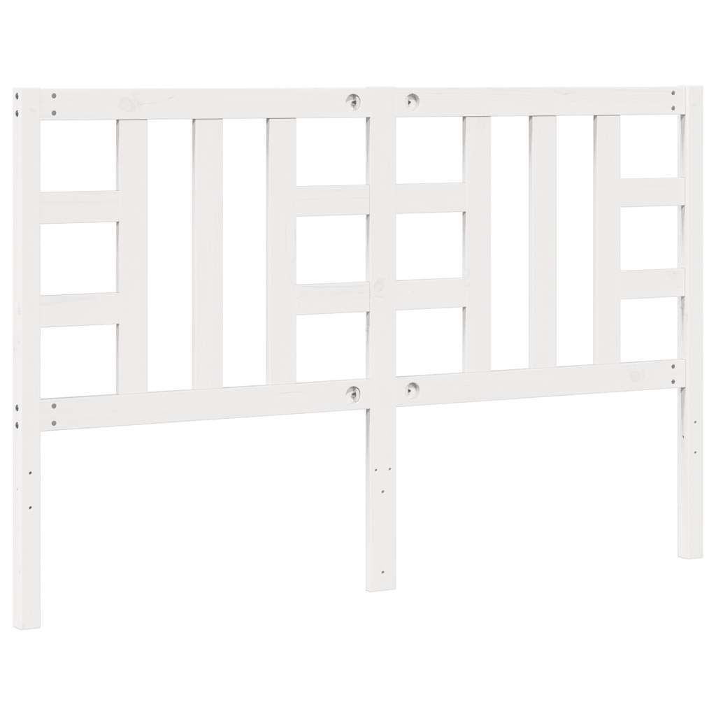 Κεφαλάρι Κρεβατιού Λευκό 156 x 4 x 100 εκ. Μασίφ Ξύλο Πεύκου