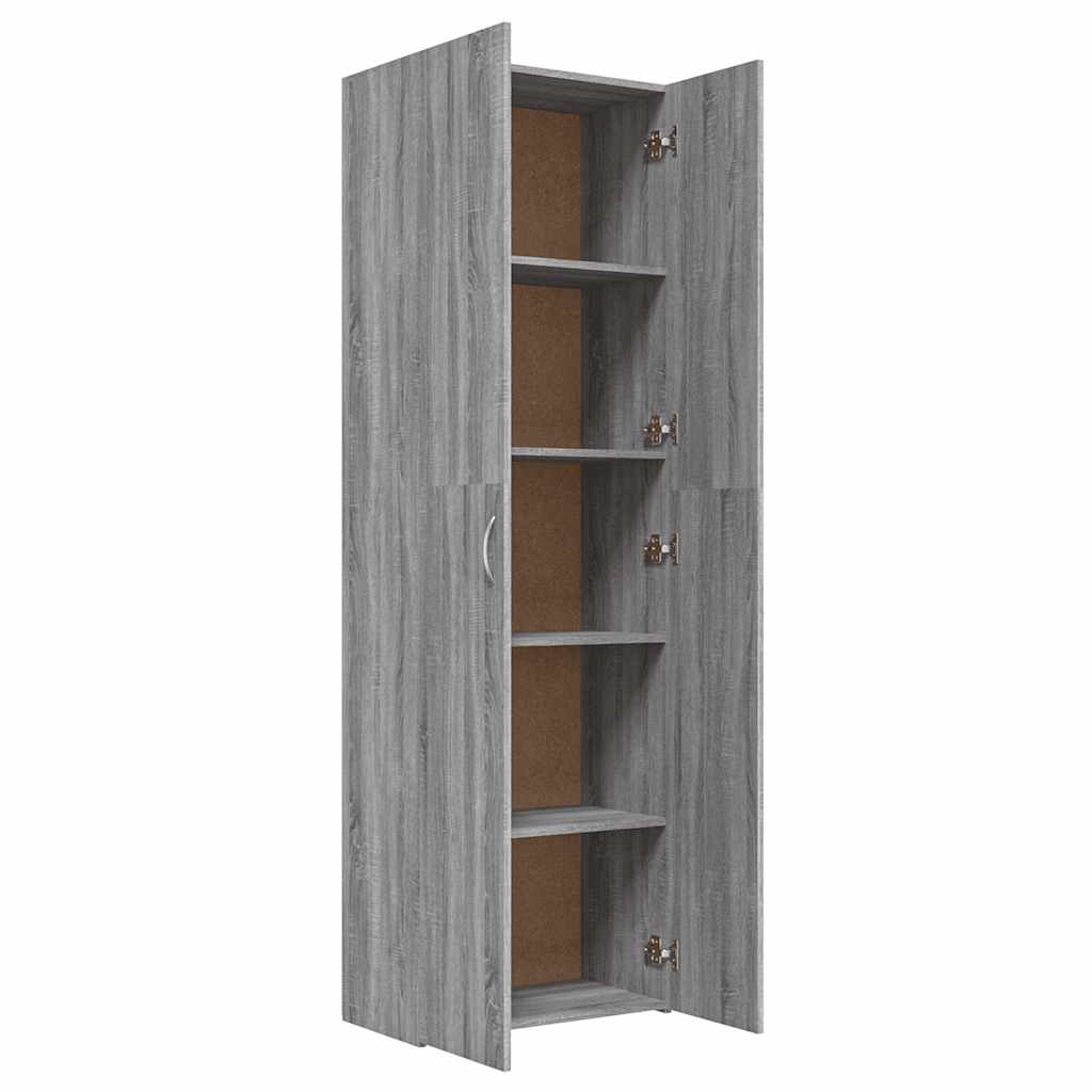 Ντουλάπα Γραφείου Γκρι Sonoma 60x32x190 εκ. Επεξεργασμένο Ξύλο