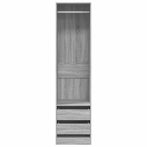 Ντουλάπα με Συρτάρια Γκρι Sonoma 50 x 50 x 200 εκ Επεξεργ. Ξύλο