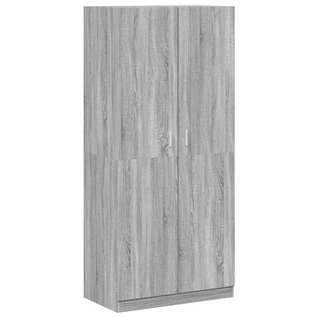 Ντουλάπα Γκρι Sonoma 90 x 52 x 200 εκ. από Επεξεργασμένο Ξύλο - Pakobazaar
