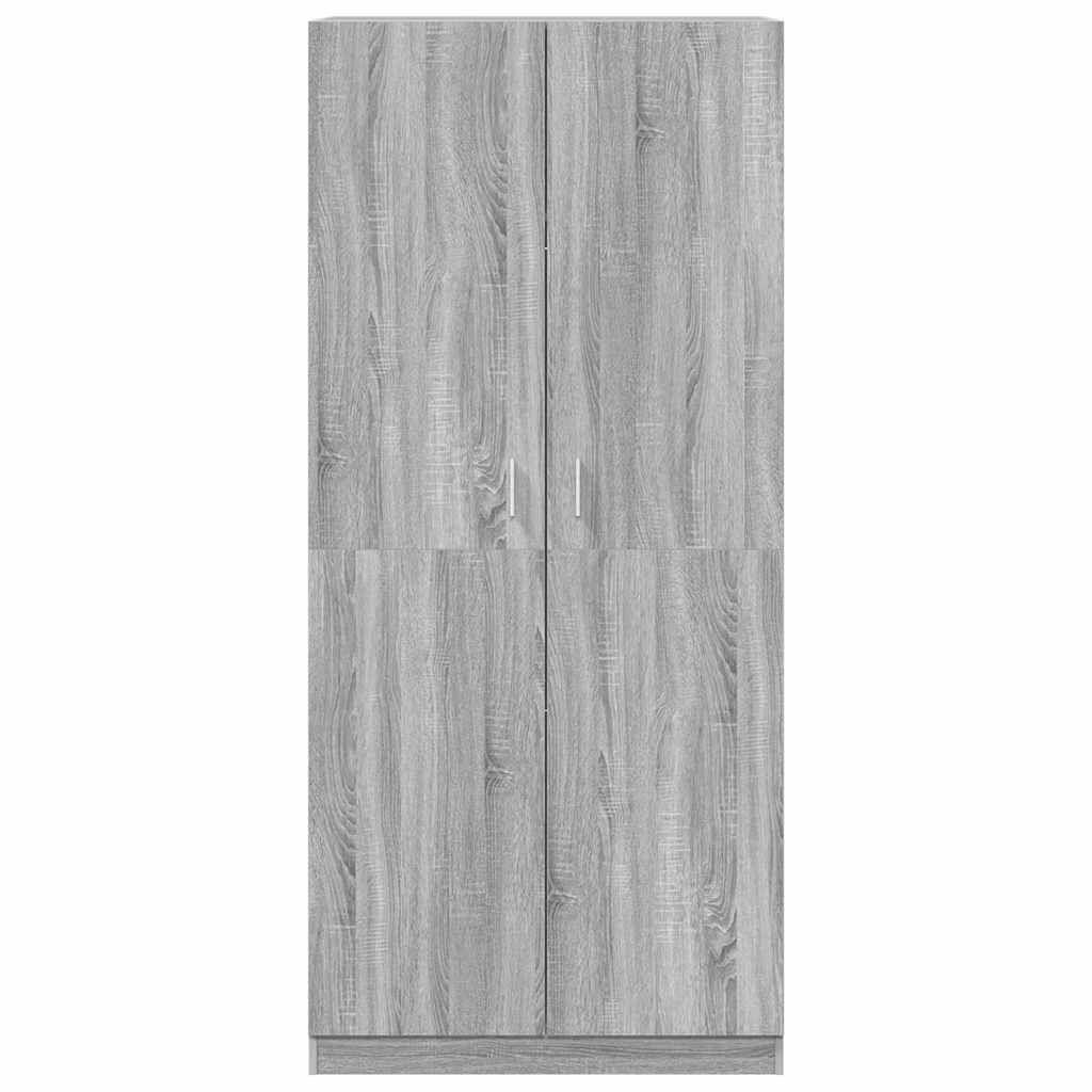 Ντουλάπα Γκρι Sonoma 90 x 52 x 200 εκ. από Επεξεργασμένο Ξύλο - Pakobazaar