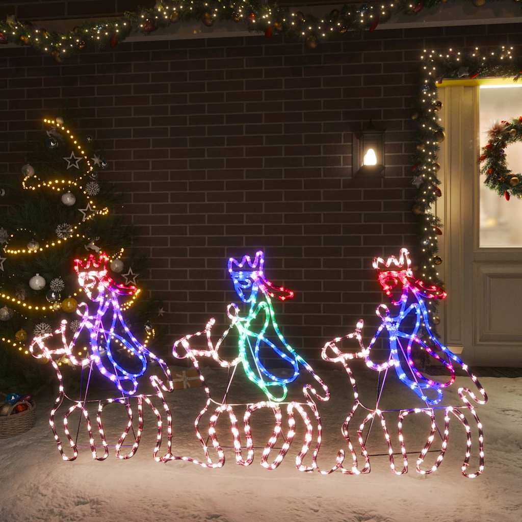 Χριστουγεννιάτικη Φιγούρα 3 Μάγοι με 504 LED 70x50 εκ.