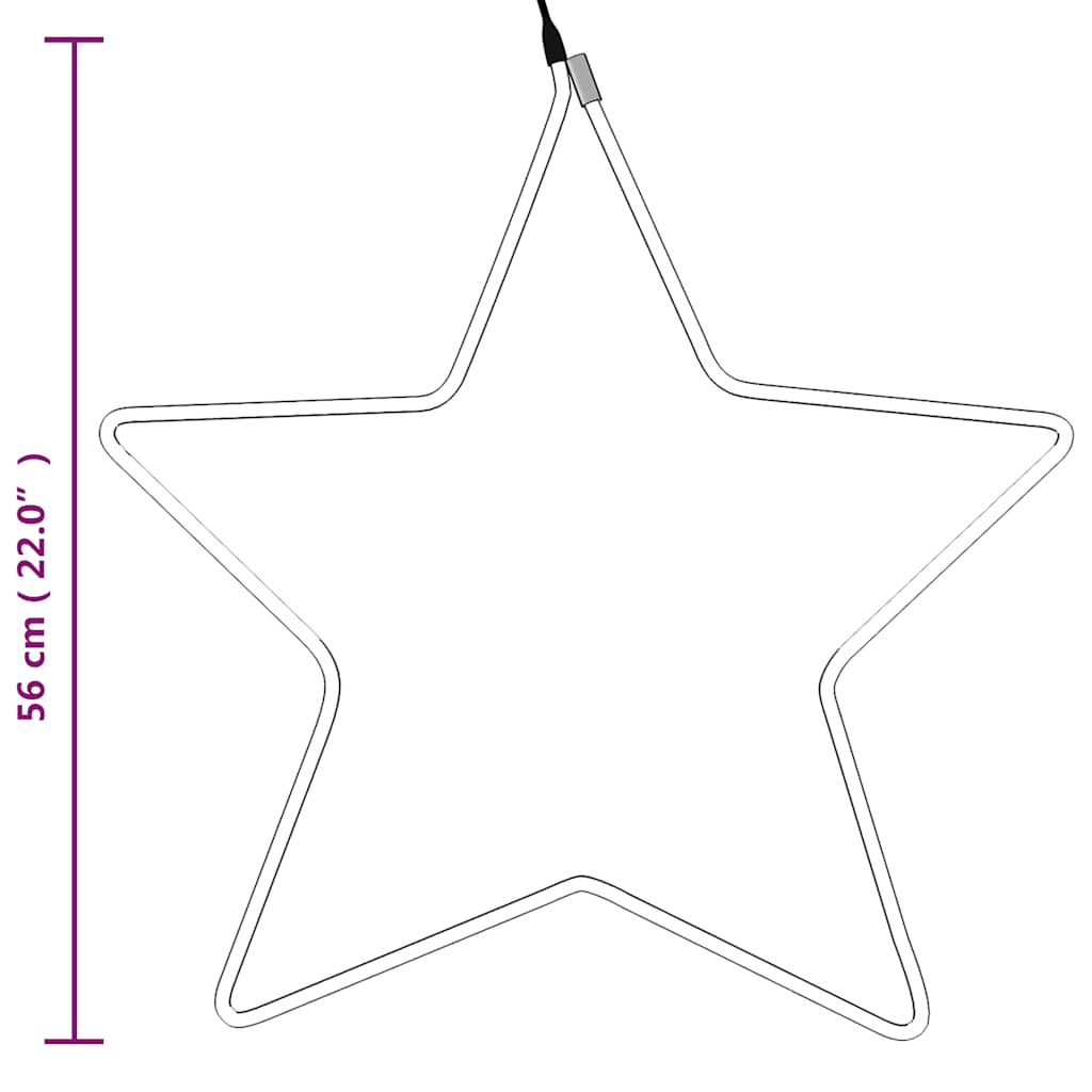 Χριστουγεννιάτικη Φιγούρα Αστέρι με 48 LED Θερμό Λευκό 56 εκ.