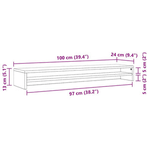 Βάση Οθόνης Γκρι Sonoma 100x24x13 εκ. από Επεξεργασμένο Ξύλο