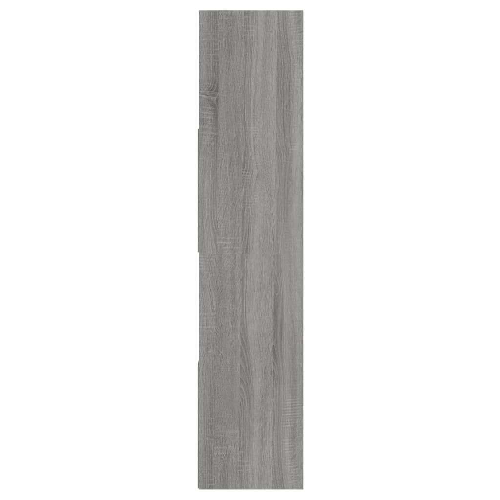 Βιβλιοθήκη Γκρι Sonoma 110x24x110 εκ. από Επεξεργασμένο Ξύλο