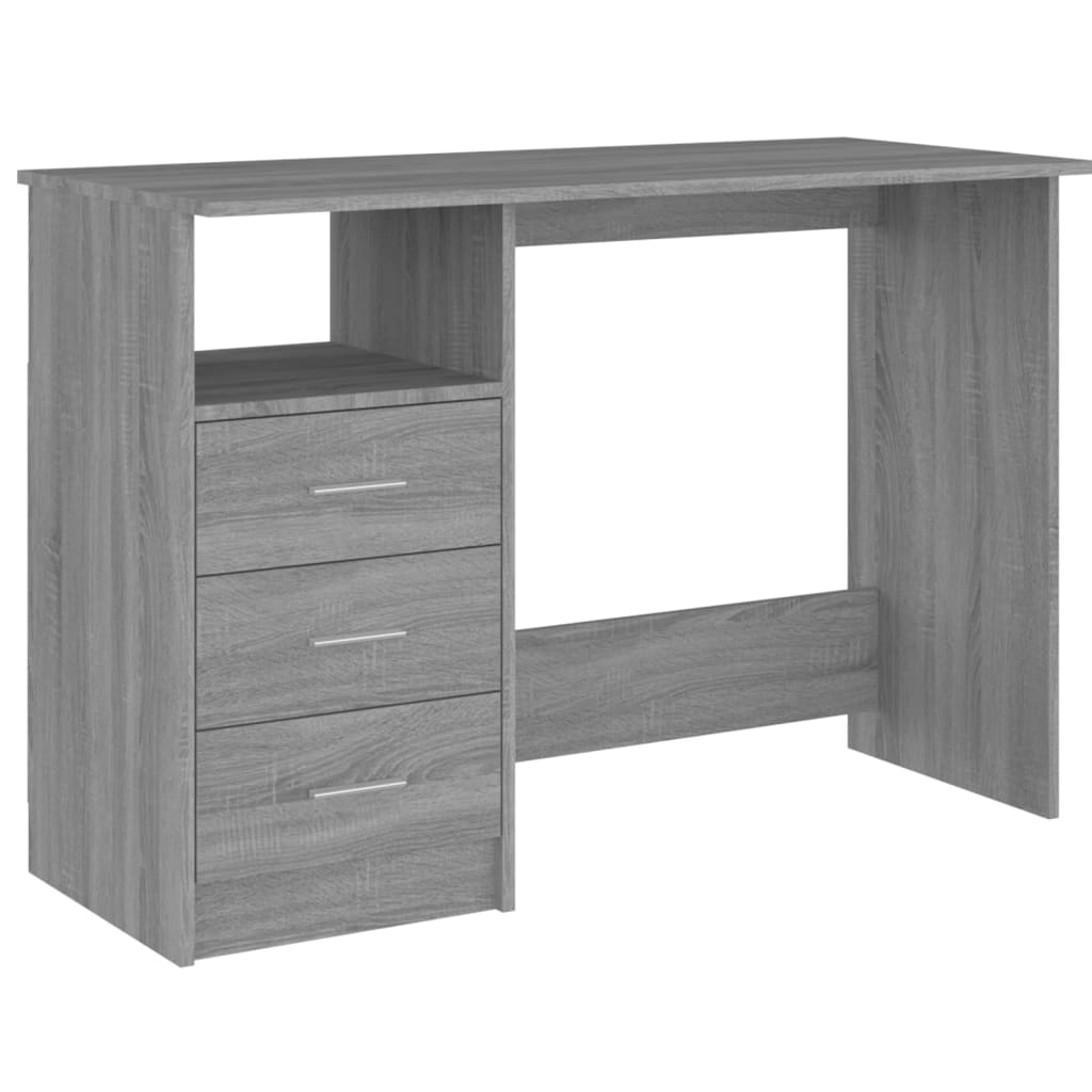 Γραφείο με Συρτάρια Γκρι Sonoma 110x50x76 εκ Επεξεργασμένο Ξύλο