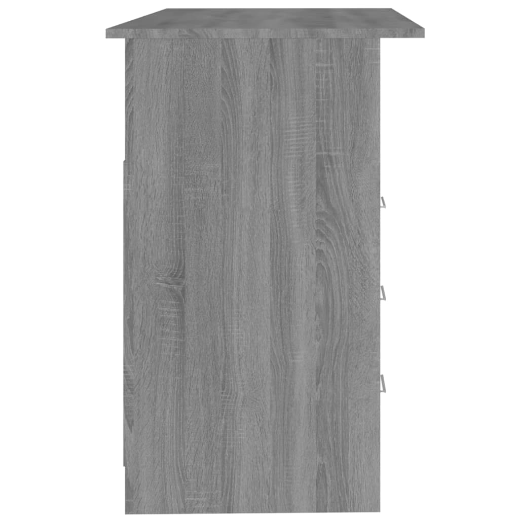 Γραφείο με Συρτάρια Γκρι Sonoma 110x50x76 εκ Επεξεργασμένο Ξύλο