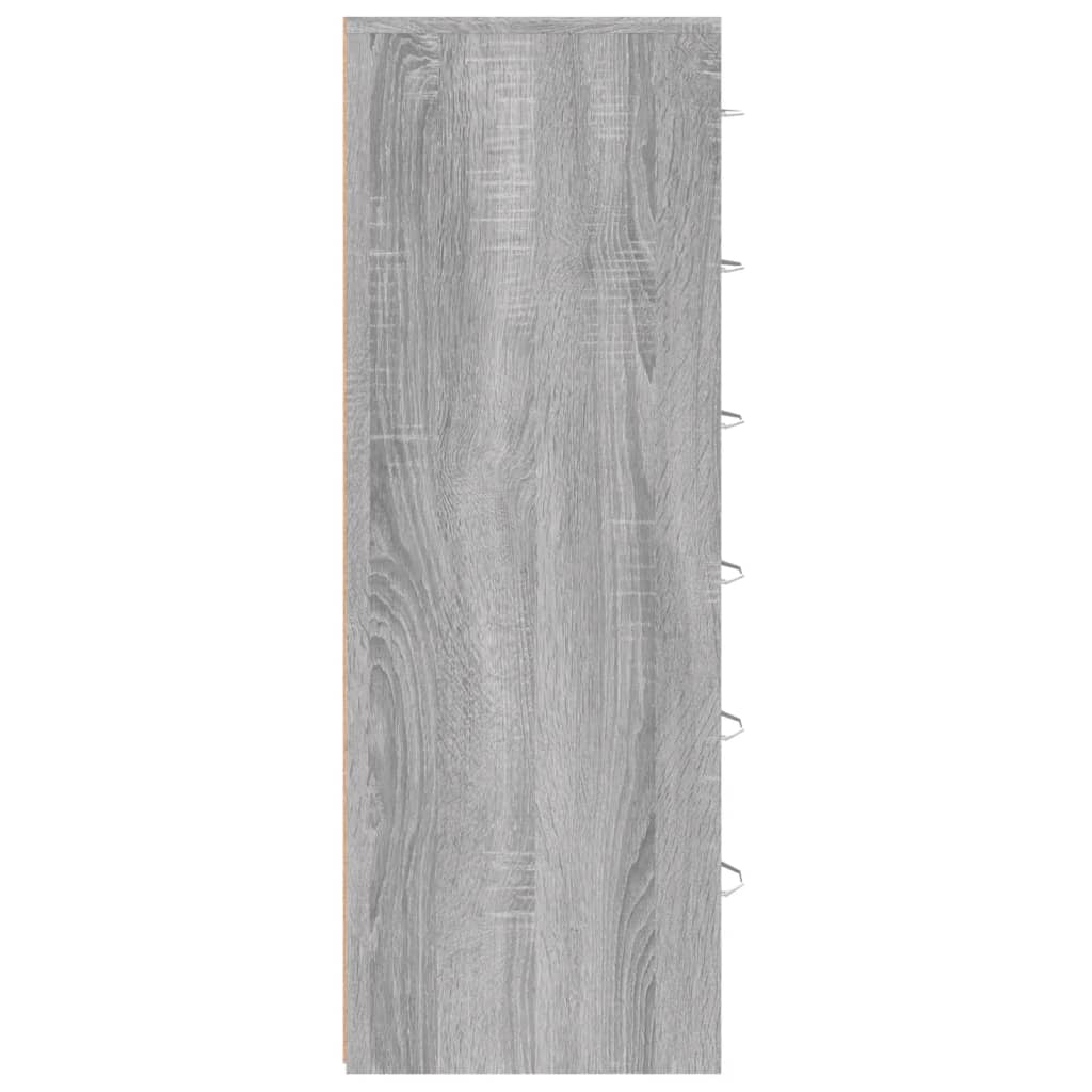 Ντουλάπι με 6 Συρτάρια Γκρι Sonoma 50x34x96 εκ. Επεξεργ. Ξύλο - Pakobazaar
