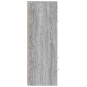 Ντουλάπι με 6 Συρτάρια Γκρι Sonoma 50x34x96 εκ. Επεξεργ. Ξύλο - Pakobazaar