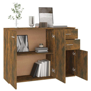 Μπουφές Καπνιστή Δρυς 105 x 30 x 75 εκ. από Επεξεργασμένο Ξύλο