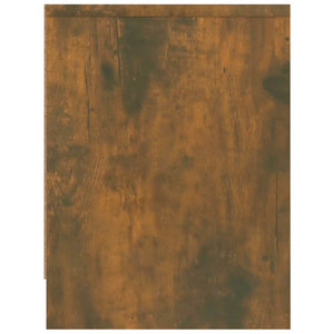 Κομοδίνα 2 τεμ. Καπνιστή Δρυς 40x30x40 εκ. από Επεξεργ. Ξύλο