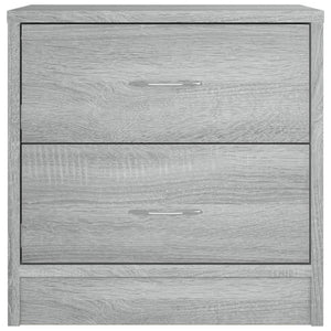 Κομοδίνα 2 τεμ. Γκρι Sonoma 40x30x40 εκ. από Επεξεργασμένο Ξύλο