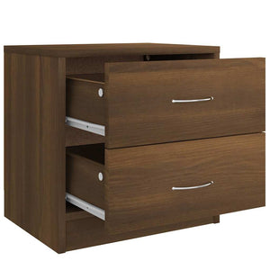 Κομοδίνο Χρώμα Καφέ Δρυς 40 x 30 x 40 εκ. Επεξεργασμένο Ξύλο