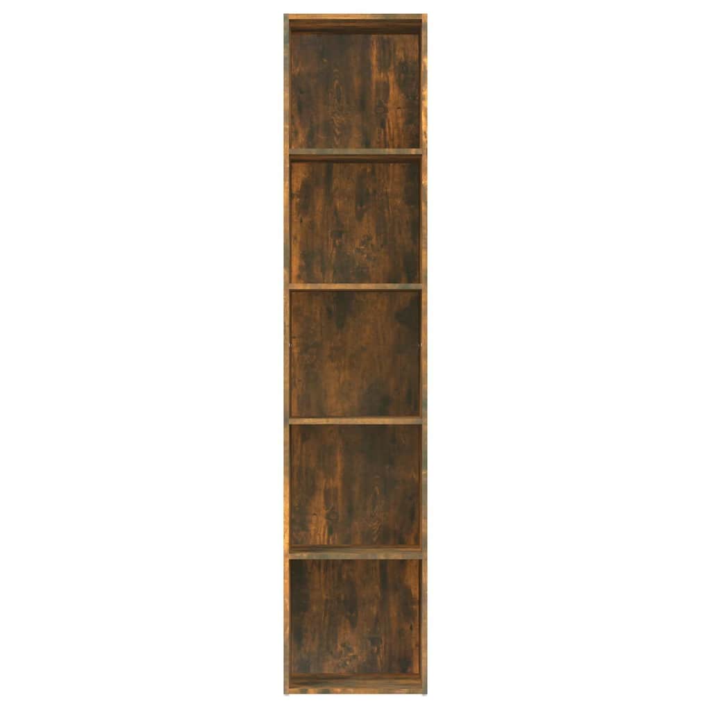 Βιβλιοθήκη Καπνιστή Δρυς 40 x30x189 εκ. από Επεξεργασμένο Ξύλο
