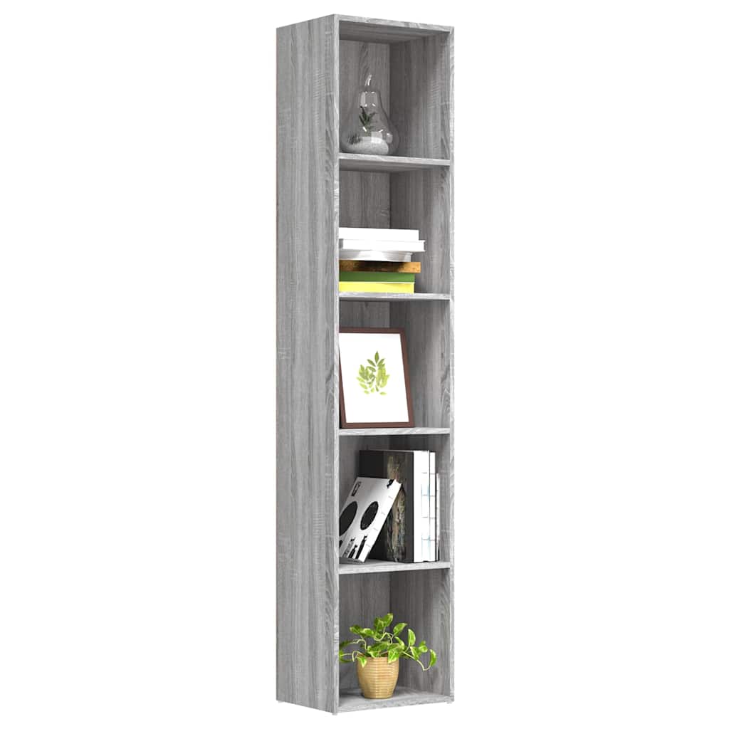 Βιβλιοθήκη Γκρι Sonoma 40 x 30 x 189 εκ. από Επεξεργασμένο Ξύλο