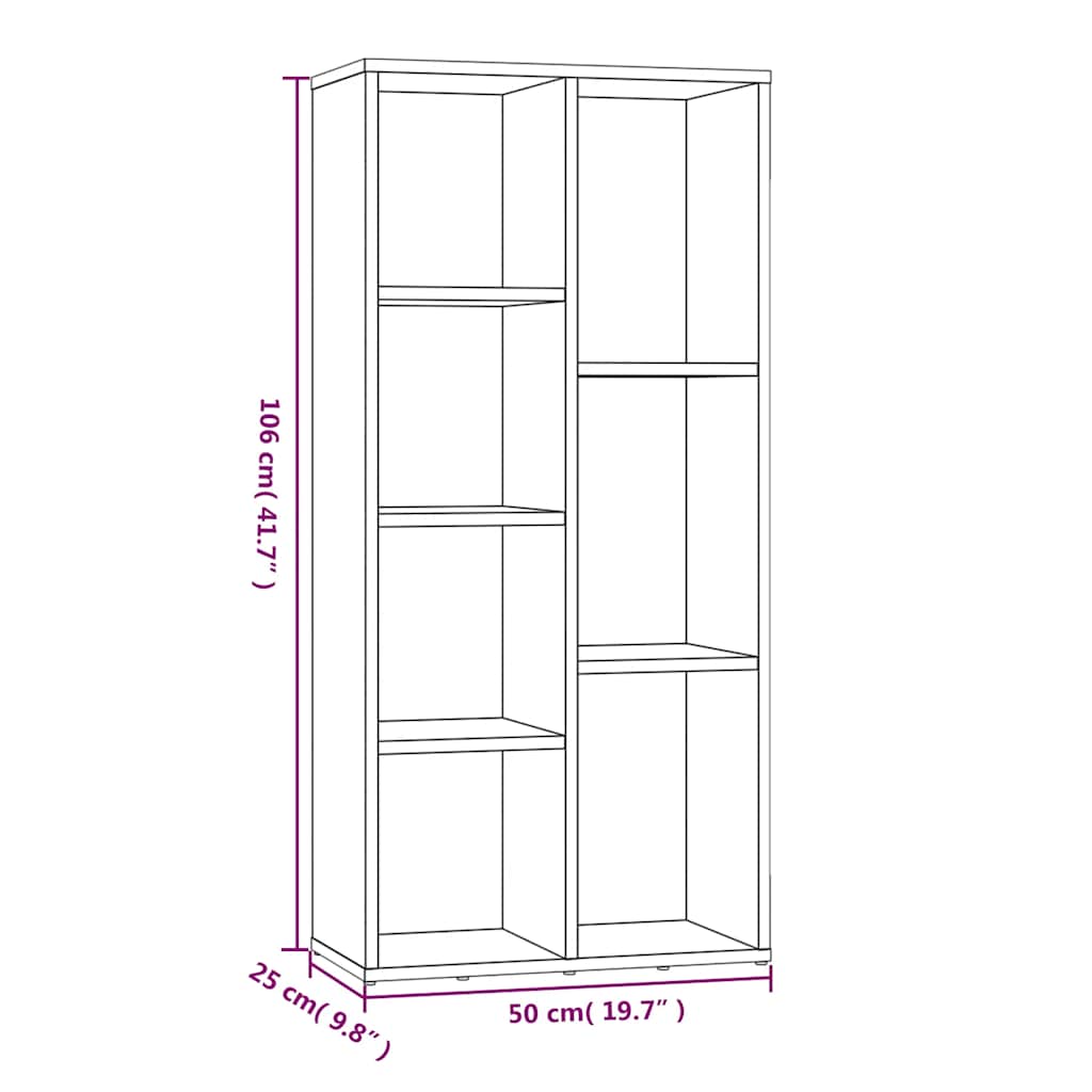 Βιβλιοθήκη Γκρι Sonoma 50 x 25 x 106 εκ.