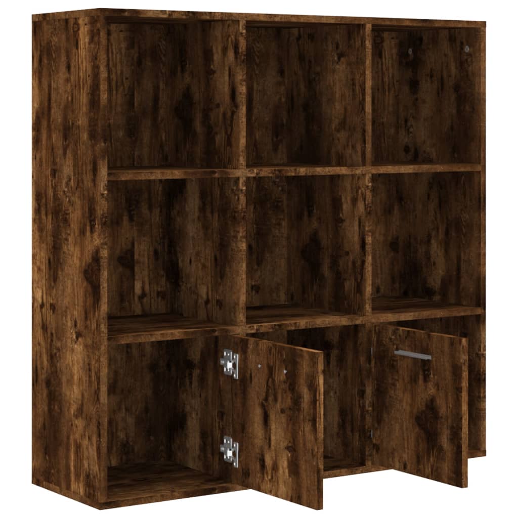 Βιβλιοθήκη Καπνιστή Δρυς 98 x 30 x 98 εκ. - Pakobazaar