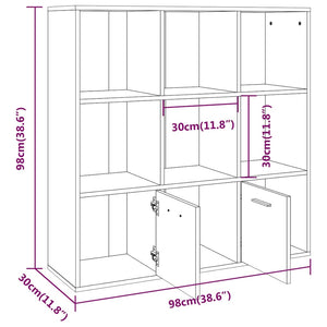 Βιβλιοθήκη Γκρι Sonoma 98 x 30 x 98 εκ. - Pakobazaar