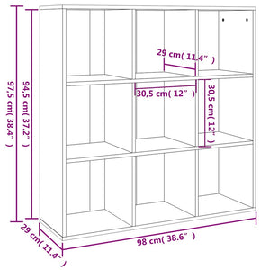 Βιβλιοθήκη Καφέ Δρυς 98 x 29 x 97,5 εκ.