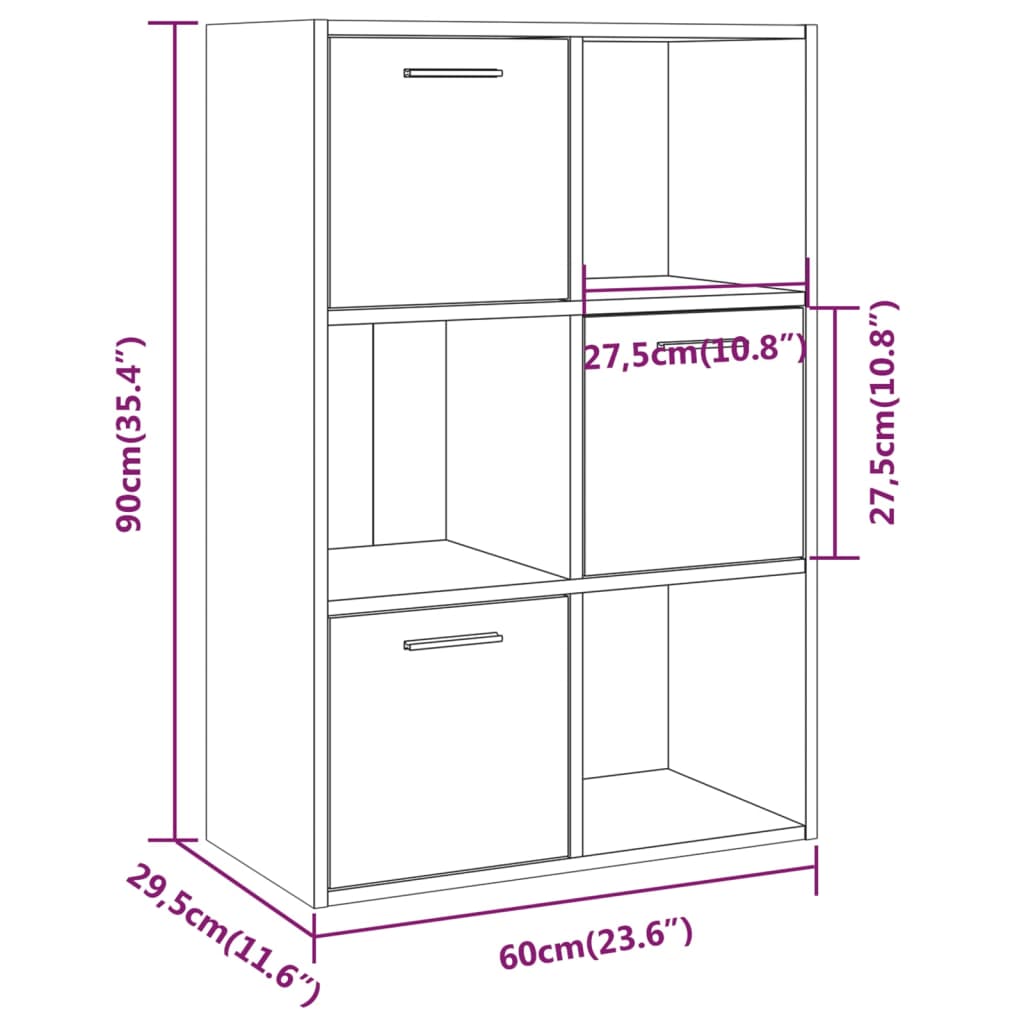 Ντουλάπι Αποθήκευσης Καφέ Δρυς 60 x 29,5 x 90 εκ. - Pakobazaar